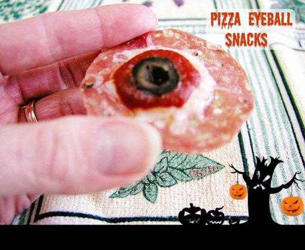 Paleo Pizza Eyeball snacks