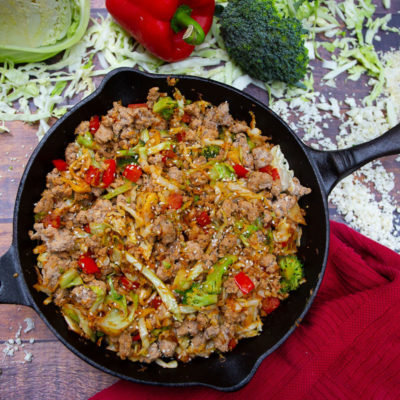Pork Fried Cauliflower Rice - WickedStuffed Keto Recipe Blog