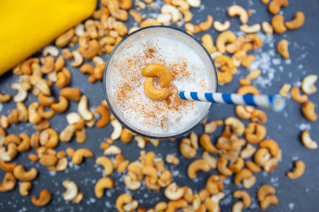 low carb smoothies salted caramel cashew