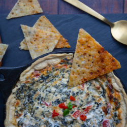 Cheesy Keto Spinach Dip w/Roasted Red Peppers - WickedStuffed Keto ...