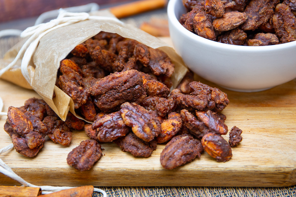 spiced candied nuts